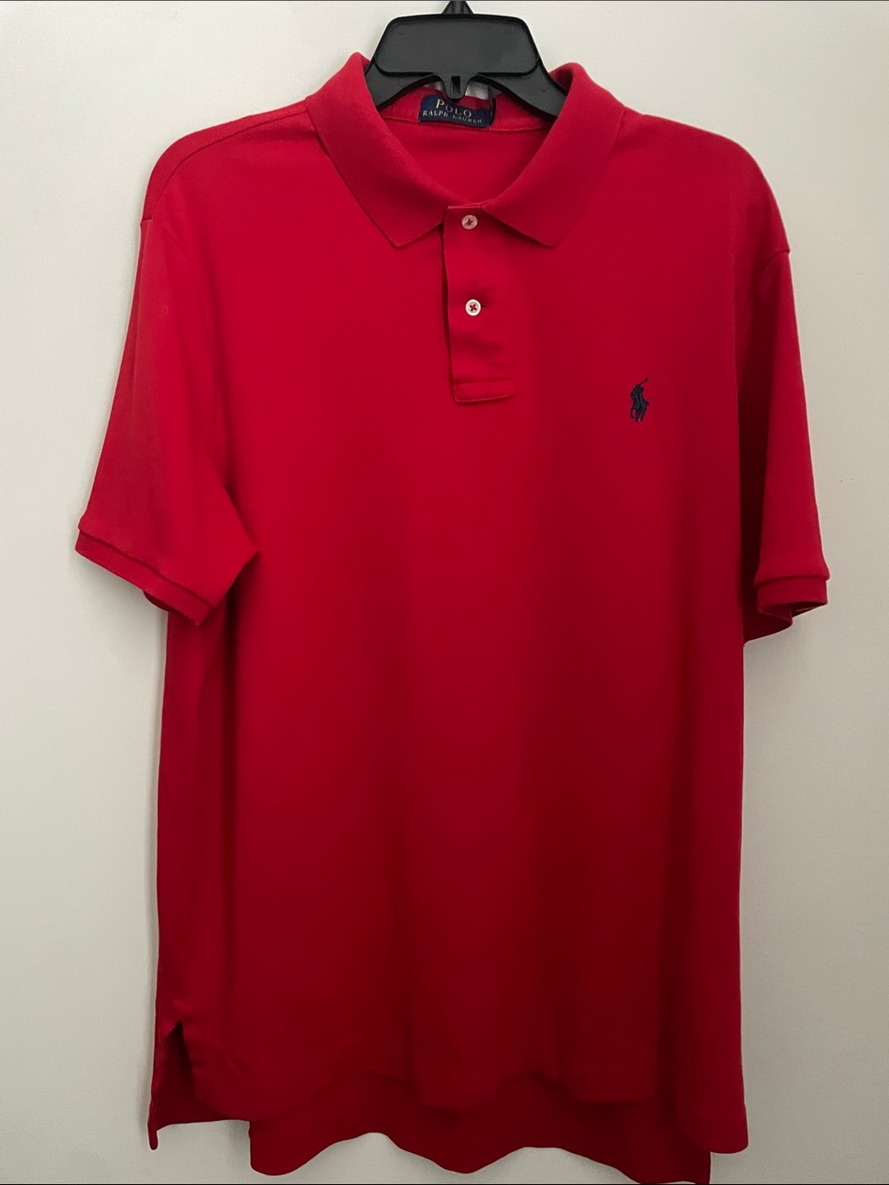 Polo Ralph Lauren Shirt Men’s XL Red Short Sleeve Collared Cotton Preppy